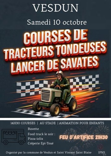 Courses de tracteurs tondeuses
