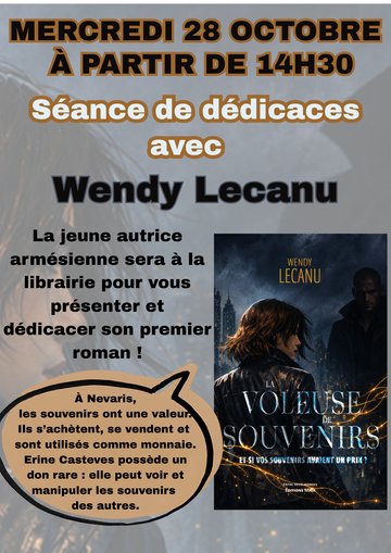 Séance de dédicace avec Wendy Lecanu