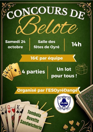CONCOURS DE BELOTE - LE 24/10 - ESOD FOOT