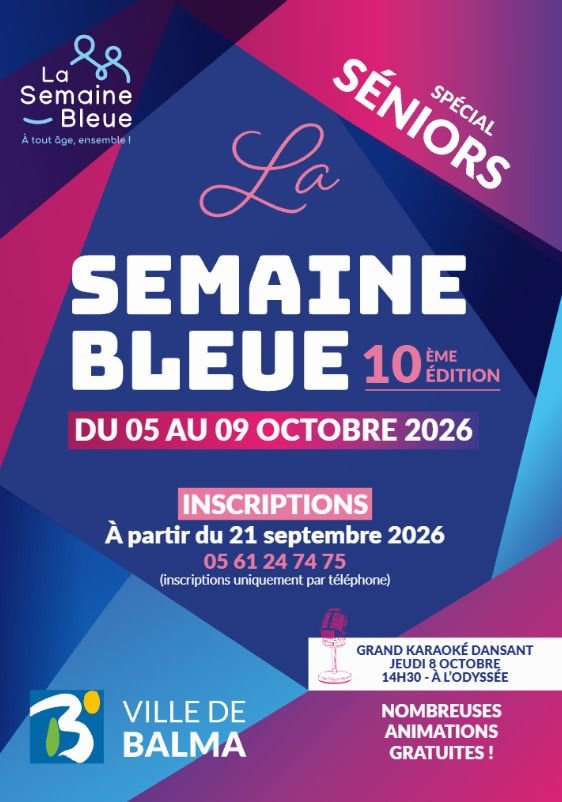 La Semaine Bleue - Du Lundi 5 au Vendredi 9 octobre