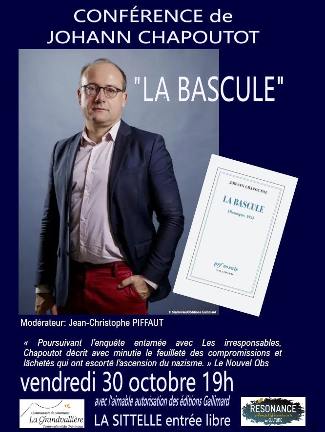 Conférence thématique les années 30 - "La Bascule"