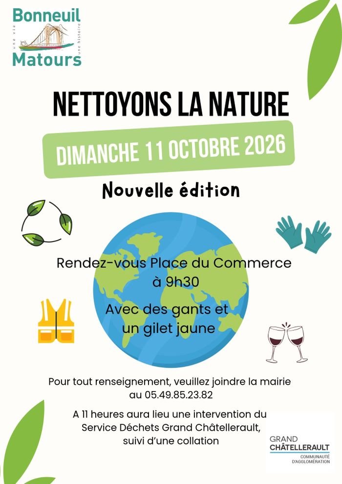 Nettoyons la Nature à Bonneuil-Matours