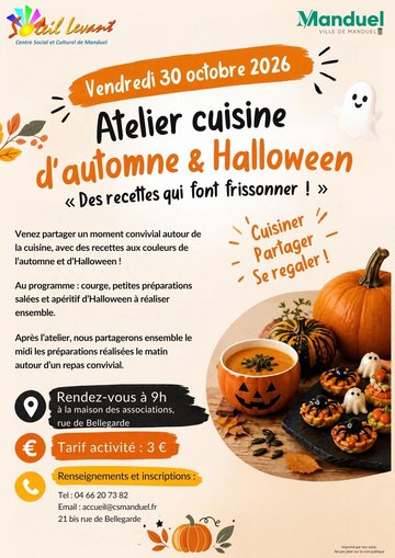 Atelier cuisine d’automne & Halloween « Des recettes qui font frissonner ! »