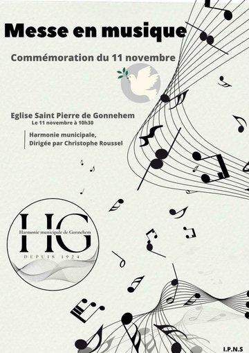 Messe en musique commémorant l'armistice du 11 novembre, à Gonnehem