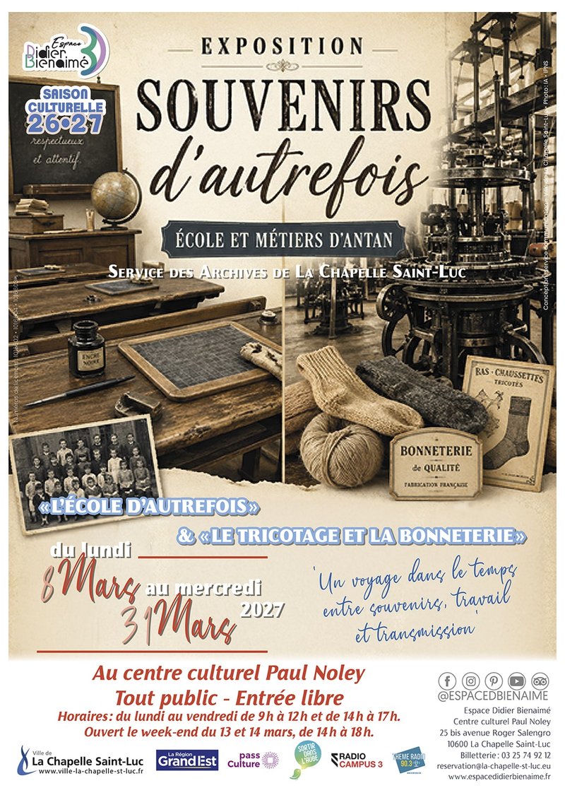 Exposition « Souvenirs d’autrefois : école et métiers d’antan »