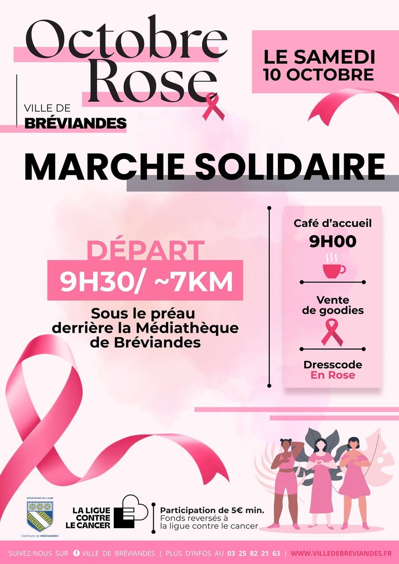 Octobre Rose - Marche Solidaire à Bréviandes