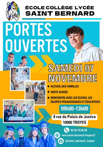 Portes Ouvertes "Ecole Collège Lycée Saint Bernard"