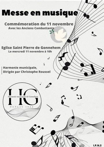 Messe en musique commémorant l'armistice du 11 novembre, à Gonnehem