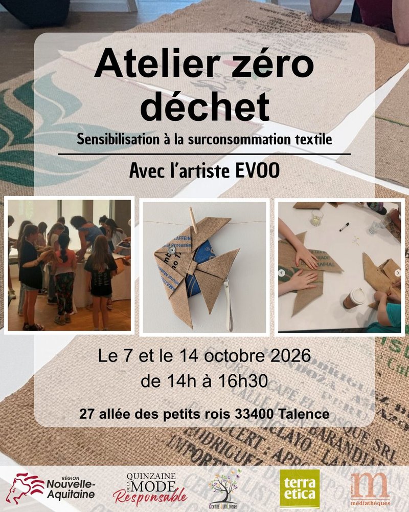 ATELIER ZÉRO DÉCHET, sensibilisation à la surconsommation textile
