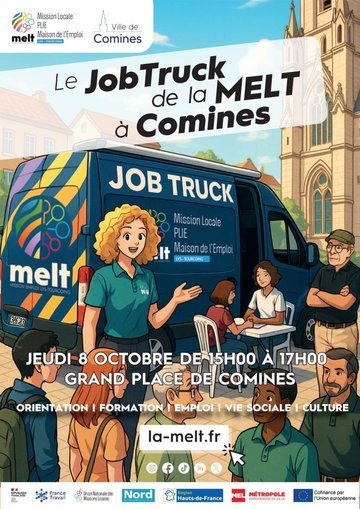 🚚 Le Job Truck de la Mission Emploi Lys Tourcoing fait escale à Comines !