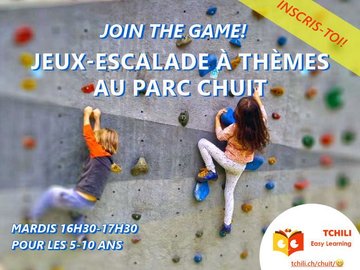 Cours Jeux-Escalade à Thèmes pour les 5-10 ans au parc Chuit - Sessions d'automne 16h30
