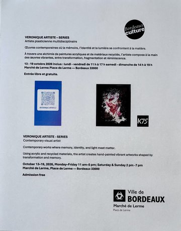 Veronique Artiste - Matières en liberté : l'art contemporain réinventé par le recyclage Bordeaux Marché de Lerme