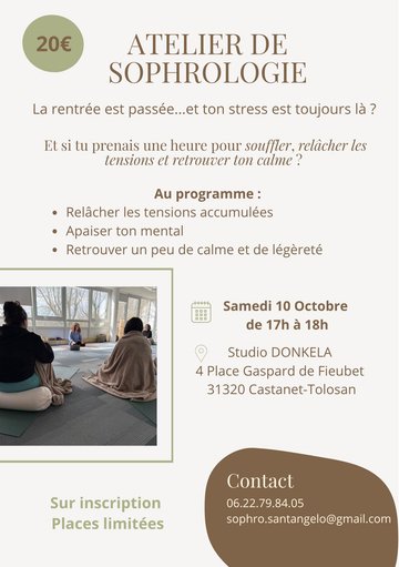 Atelier sophrologie - Samedi 10 octobre à 17h