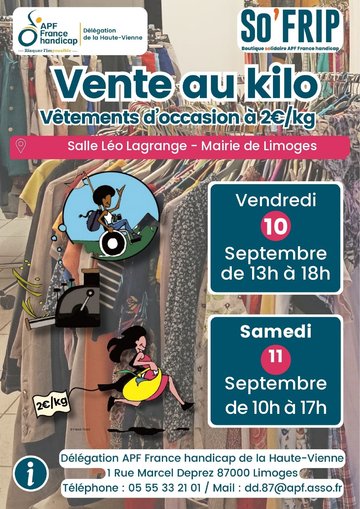 Vente au kilo de vêtements d'occasion - 10 & 11 septembre 2027
