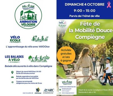 🚲 Dimanche 4 octobre, VélOOise sera à la Fête de la Mobilité Douce de Compiègne !