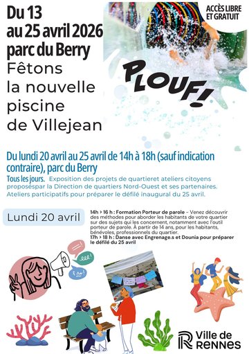 Fêtons la nouvelle piscine de Villejean - Lundi 20 avril