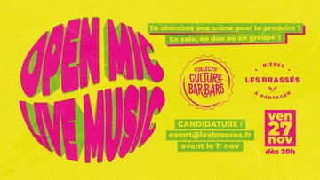 OPEN MIC LIVE MUSIC AUX BRASSES