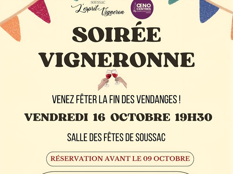 Soirée vigneronne de Soussac