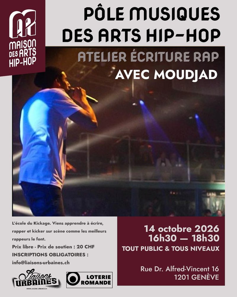 Atelier Écriture Rap avec Moudjad - L’école du Kickage
