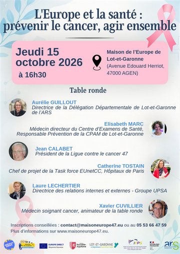 L'Europe et la santé : prévenir le cancer, agir ensemble