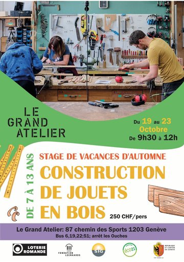 Stage d’automne : construction de jeux en bois pour les jeunes de 7 à 13 ans