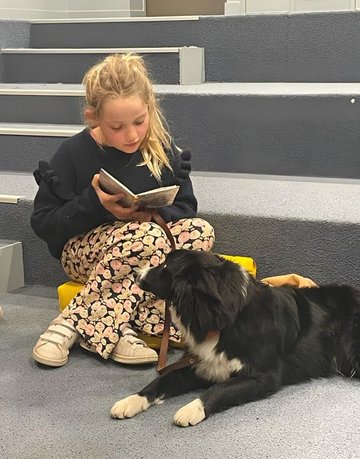 Viens lire avec un chien !