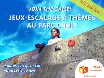 Cours Jeux-Escalade à Thèmes pour les 5-10 ans au parc Chuit - sessions d'automne