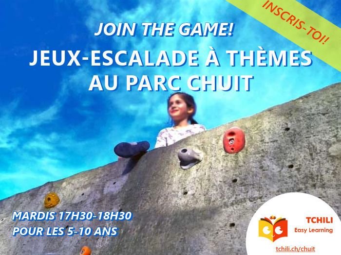 Cours Jeux-Escalade à Thèmes pour les 5-10 ans au parc Chuit - sessions d'automne