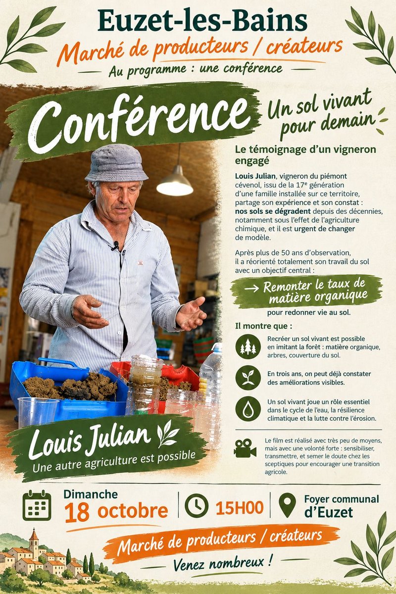 Conférence "Un sol vivant pour demain"