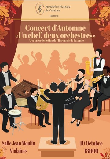 "un chef, deux harmonies" Concert d'automne à Violaines, qui invite l'harmonie de Laventie.