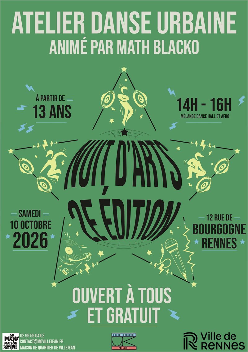 Nuit D'Arts 2ème édition Atelier Danse Urbaine gratuit
