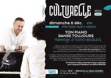 Saison Culturelle : "Ton Piano danse toujours" Hommage à Michel Berger