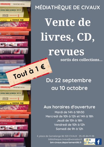 Vente de livres, Cd, revues sortis des collections