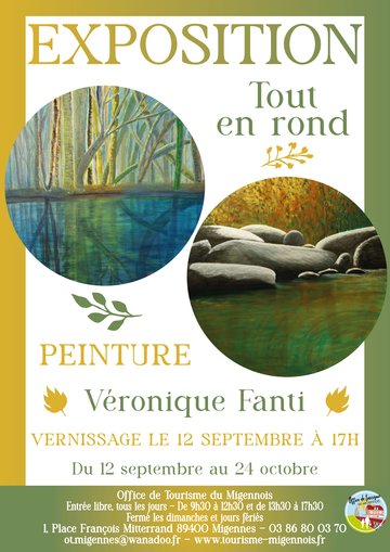 Exposition - Tout en Rond - Peinture sur Tondo - Véronique Fanti