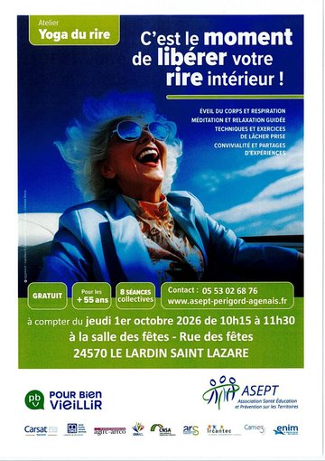Atelier Yoga du rire au Lardin-Saint-Lazare : libérez votre rire intérieur !