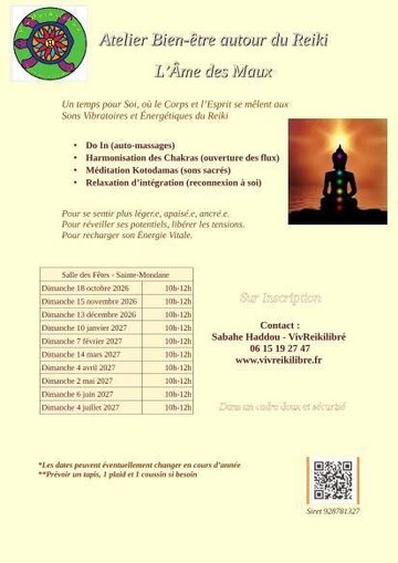 Atelier bien-être autour du Reiki – L’Âme des Maux