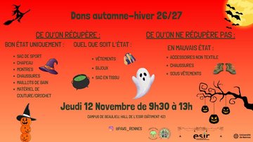 Collecte de vêtements | L'armoire des étudiants 2027