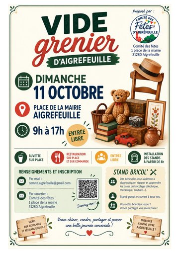 Vide-grenier d'Aigrefeuille - Dimanche 11 octobre