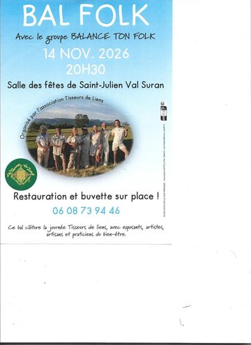 Bal Folk à St julien avec le Groupe Balance ton Folk