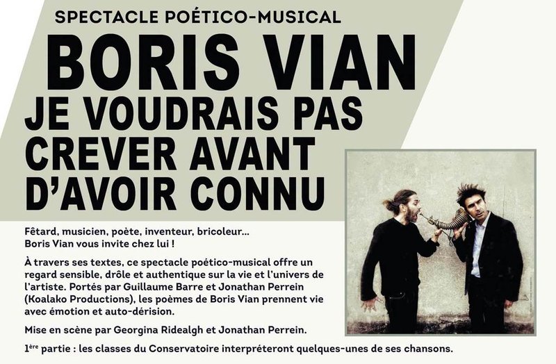 Spectacle poético-musical - Boris Vian