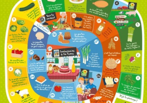 Jeu de l'oie géant des produits des 4 saisons des Hauts-de-France