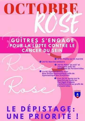 Guîtres s'engage pour la lutte contre le cancer du sein
