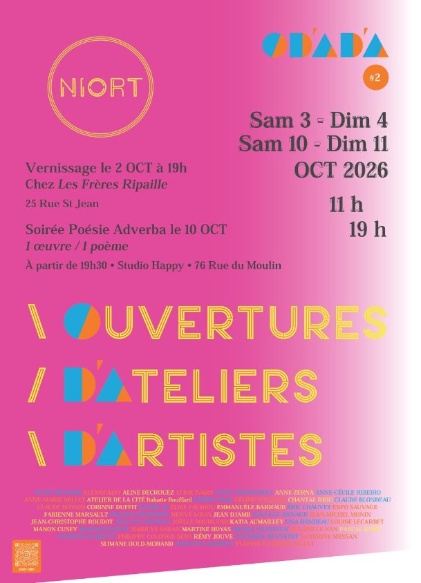 Ouvertures d'ateliers d'artistes à Niort