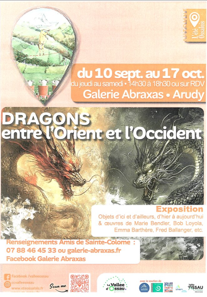 Exposition : Dragons, entre l'Orient & l'Occident - Emma Barthère, Marie Bendler et Bob Loyola
