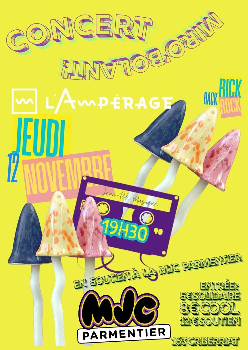 CONCERT MIROBOLANT EN SOUTIEN À LA MJC PARMENTIER