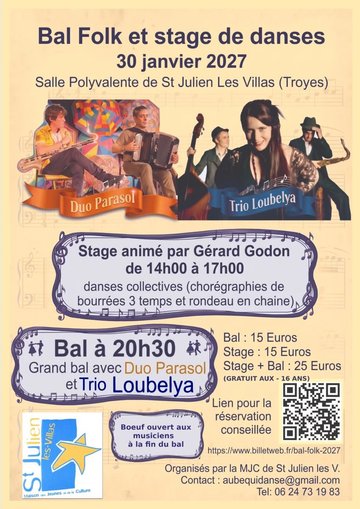 Bal folk avec Duo Parasol et Trio Loubelya