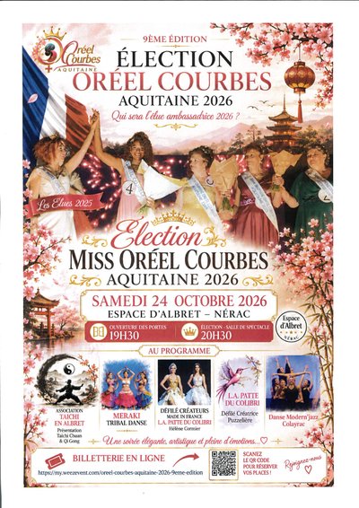 Election miss oréel courbes Aquitaine 2026