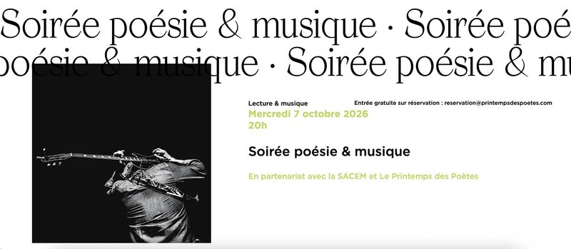 Florian Bardou : Soirée poésie & musique à la Maison de la Poésie de Paris