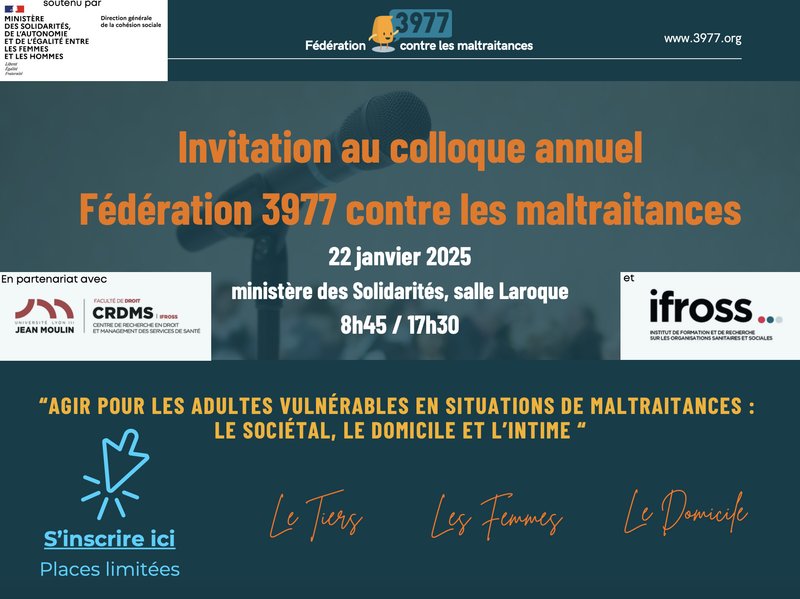 Colloque annuel Fédération 3977 contre les maltraitances