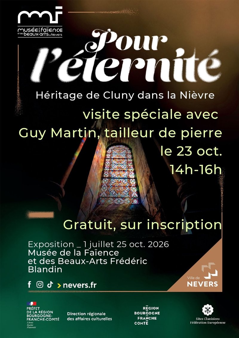 Visite spéciale avec un tailleur de pierre de l'exposition temporaire "Pour l'Eternité. Histoire de Cluny dans la Nièvre."